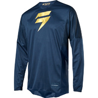 New Shift 3Lack Label Motorcycle  Jersey Navy Gold    