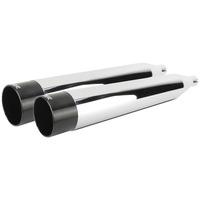Two Bros Slip-On Mufflers Chrome Harley Touring Dual Alloy Tip 2017-20