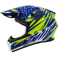 Thh Adult T710X Assault Motorcycle Helmet -  Matte Blue/Yellow