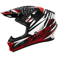 Thh Adult T710X Assault Motorcycle Helmet -  White/Red