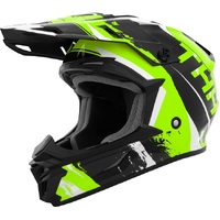 Thh Adult T710X Rage Motorcycle Helmet - Black/Green