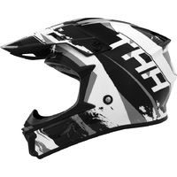 Thh Youth T710X Rage Motorcycle Helmet - Black/White