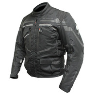 Rjays Dune Ladies Motorcycle Jacket Black/Grey (Lg)