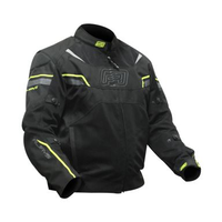 Rjays Swift II Ladies Motorcycle Textile Jacket - Black/HI-VIZ