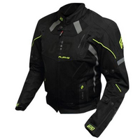 Rjays  Octane III Ladies Motorcycle Textile Jacket - Black/HI-VIZ X-Small