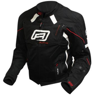 Rjays  Octane III Ladies Motorcycle Textile Jacket - Black/White/Red