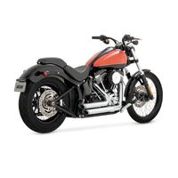V&H Shortshots Staggered Softail (Exc Fxsb/Fxse) Chrome Exhaust 2012-2017