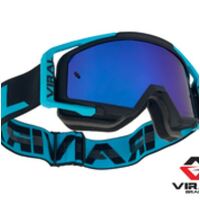 Viral Brand Factory Series Goggle Black Frame Cyan Strap