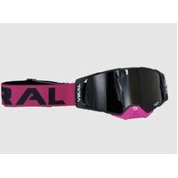 Viral Brand F2 Series Goggles Black Frame, Pink Strap, Smoke Lens