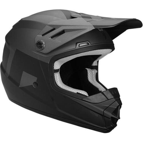 Thor Sector Motorcycle Racing Helmet - Black/Grey