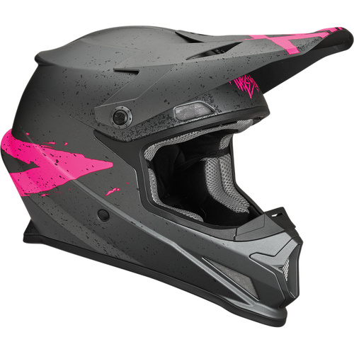 Thor Sector Hype Off Road  Motorcycle Racing Helmet  - Grey/Pink