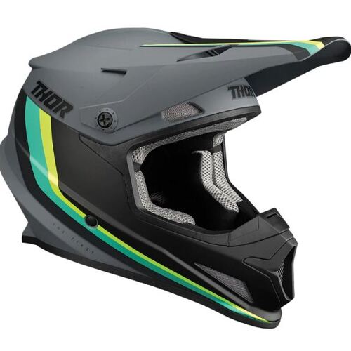 Thor Sector MIPS Runner Off Road Motorcycle Helmet - Grey/Teal