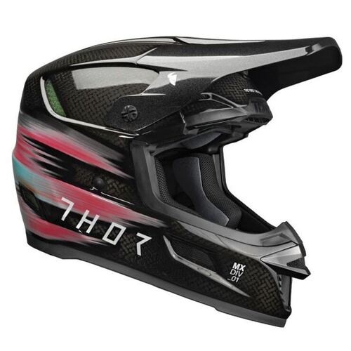 Thor Reflex Theory Off Road Motorcycle Helmet  - Black/Red/Blue