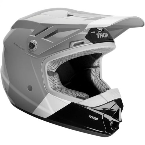 Thor Youth Sector Bomber Off Road Motorcycle Helmet - Charcoal/White