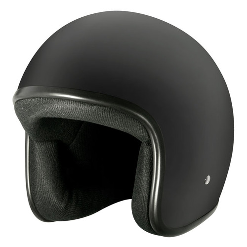 M2R 225 No Peak Open Face Motorcycle Road Helmet - Flat Black XS