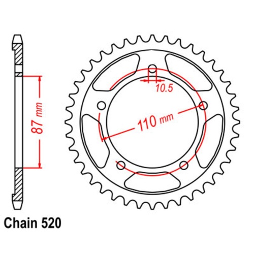 MTX 46T Suzuki Rear Sprocket (823)