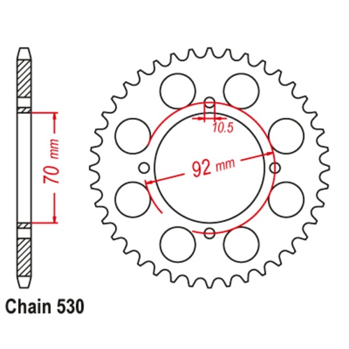 MTX 40T Kawasaki Rear Sprocket (476)