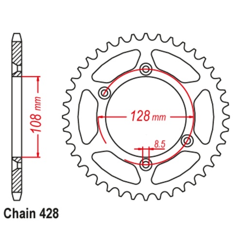 MTX 57T Suzuki DRZ125 Rear Sprocket  (DRZ) (797)