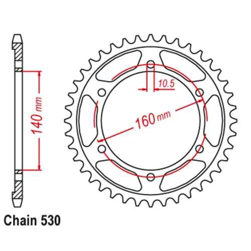 MTX 48T Kawasaki Rear Sprocket (502)