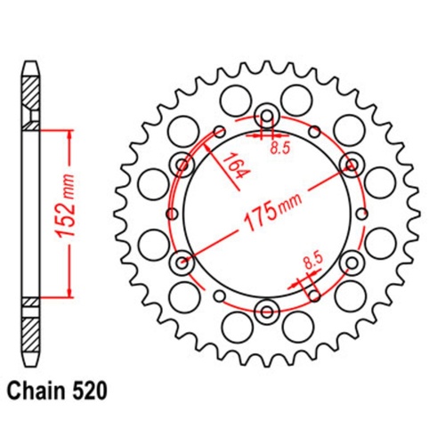 MTX 46T Yamaha Rear Sprocket (853)