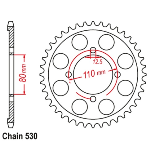 MTX 45T Honda Rear Sprocket (284)