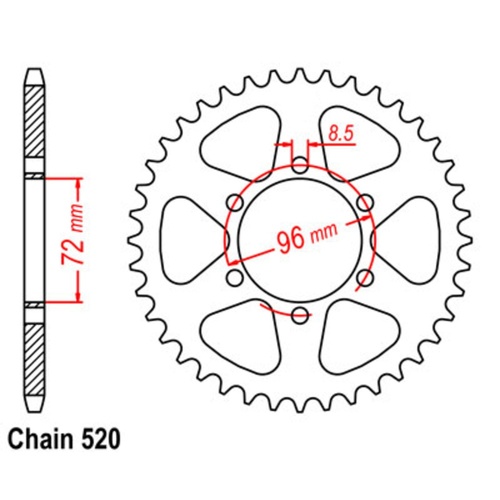 MTX 46T Suzuki Rear Sprocket (820)