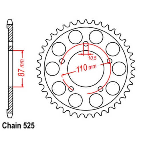 MTX 44T Suzuki Rear Sprocket (807)