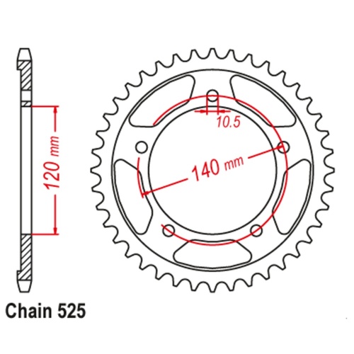 MTX 45T Suzuki Rear Sprocket (1792)