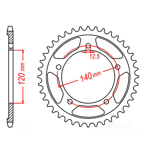 MTX 40T Suzuki Supersprox Rear Sprocket (1797)