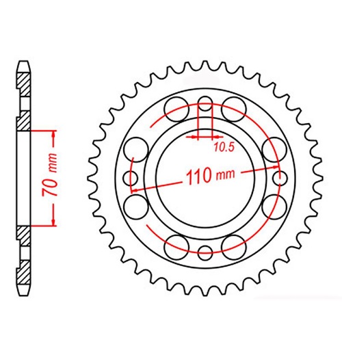 MTX 44T Honda Rear Sprocket (246)