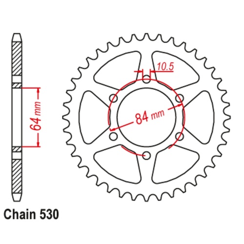 MTX 43T Suzuki Rear Sprocket (814)