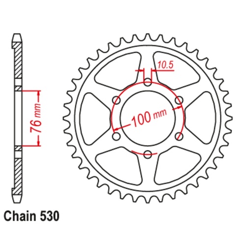 MTX 43T Suzuki Rear Sprocket (816)