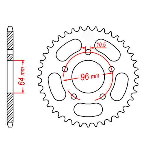 MTX 50T Honda Rear Sprocket (254)