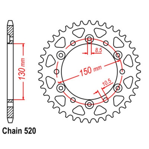 MTX 45T Honda Rear Sprocket (245/3)