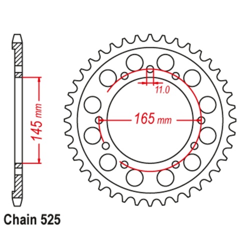 MTX 45T Honda Rear Sprocket