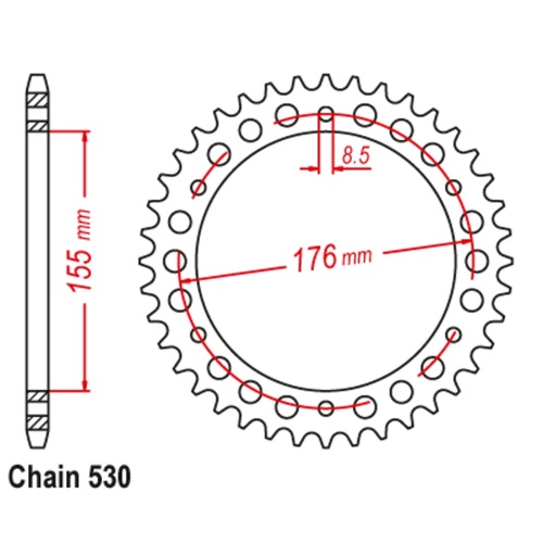 MTX 43T Triumph Rear Sprocket (2011)