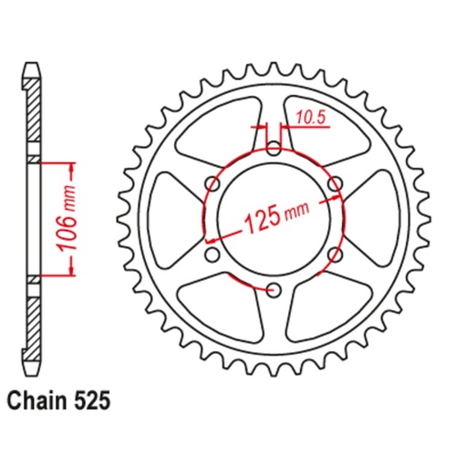 MTX 47T Triumph Rear Sprocket (2014)