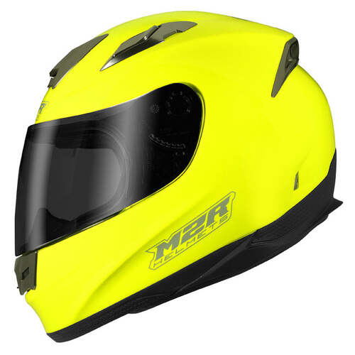 M2R M4 AS/NZS1698 Approved Motorcycle Helmet - Hi-Viz Yellow XS