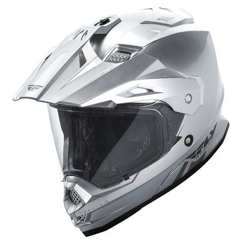 Fly Racing Trekker V2 Motorcycle Helmet - Silver