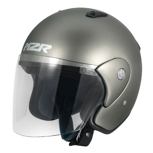 M2R 290 Open Face Lightweight  Motorcycle Road Helmet - Titanium XS