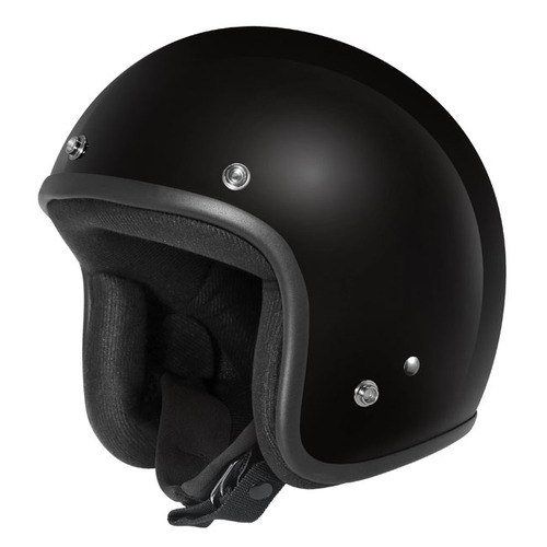 Drihm Base Open Face Motorcycle Helmet - Black