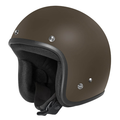 Drihm Base Open Face Motorcycle Helmet - Matte Brown