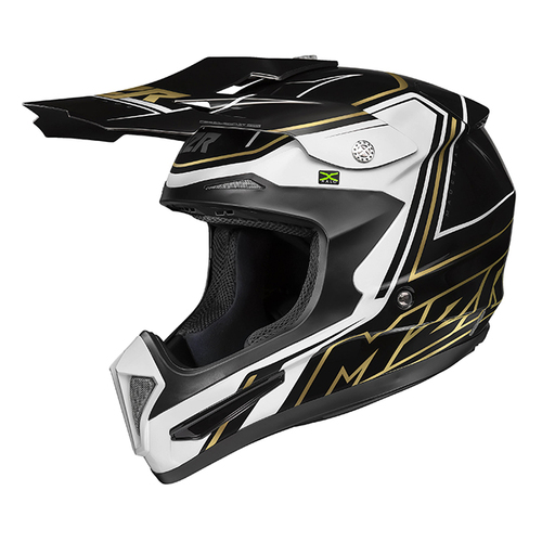 M2R X3 Fluid PC-9 Motorcycle Helmet - Gold