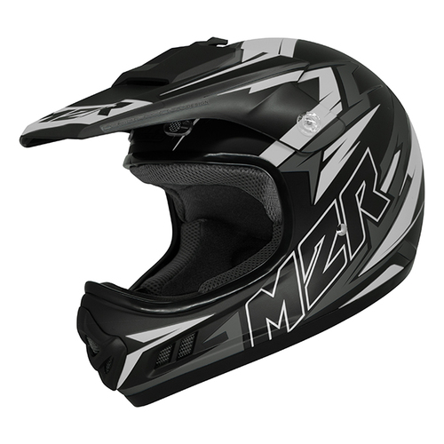 M2R Youth MX2 Junior Bolt PC-5F Motorcycle Helmet - Black