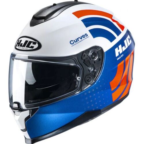 HJC C70 Curves MC-27 Motorcycle Helmet - White/Red/Blue