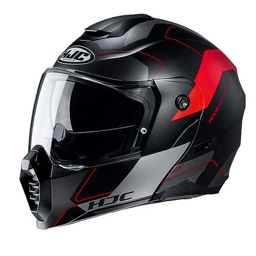HJC C80 Rox MC-1 Motorcycle  Helmet - Black/Red