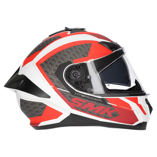 SMK Typhoon RD1 Motorcycle Helmet (MA136) - Matte White/Red/Black