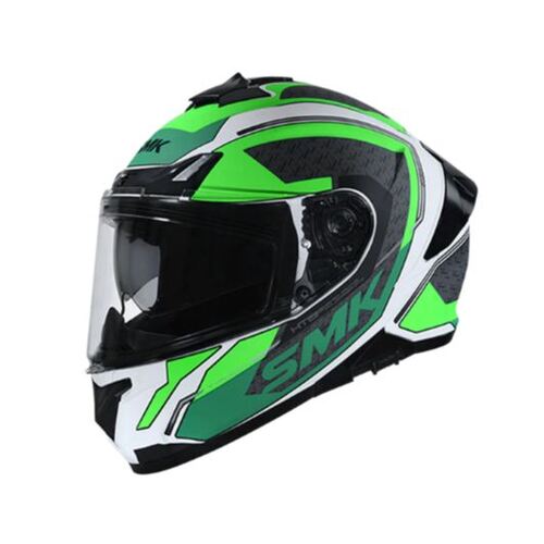 SMK Typhoon RD1 Motorcycle Helmet (MA186) - Matte White/Green/Grey