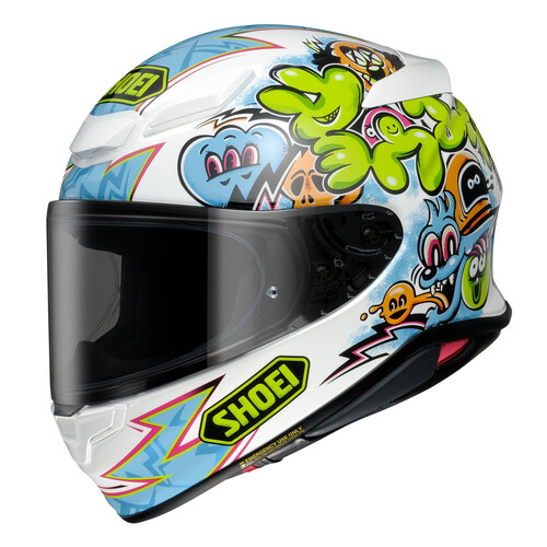 Shoei NXR2 Mural TC-10 Motorcycle Helmet -White/Blue/Green/Orange