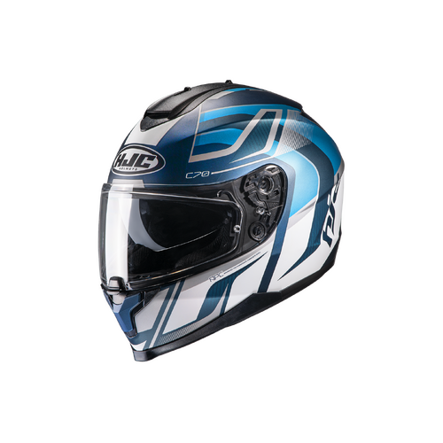 HJC C70 Lantic MC-2SF Motorcycle Helmet - White/Blue